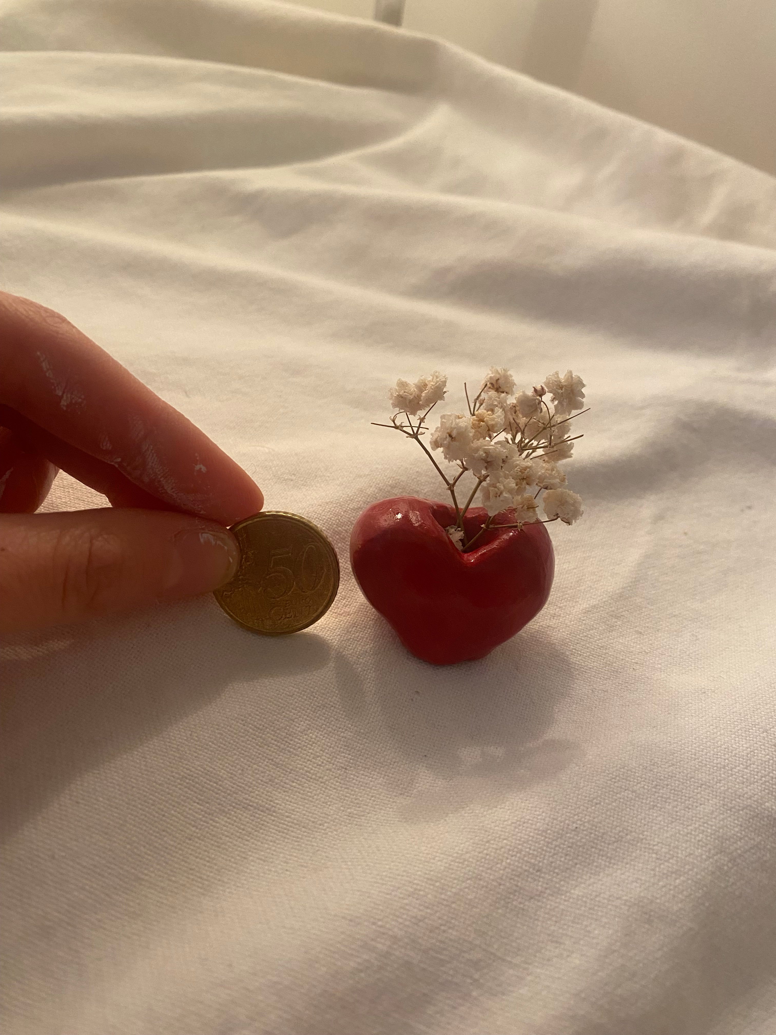 Mini vase en forme de cœur